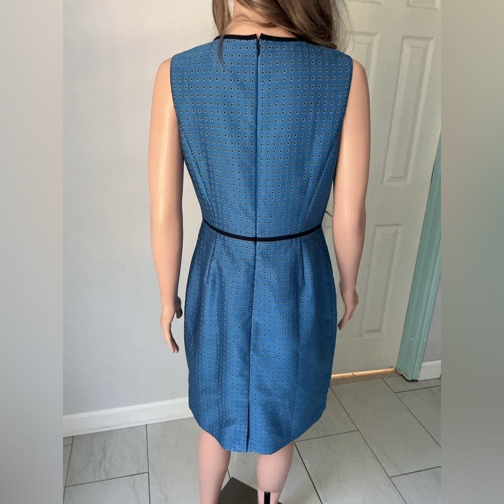 J. Crew Blue Mini Dress with Black Trim - Picture 7 of 14
